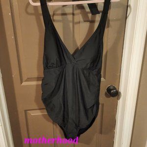 Black swim motherhood maternity sz xl